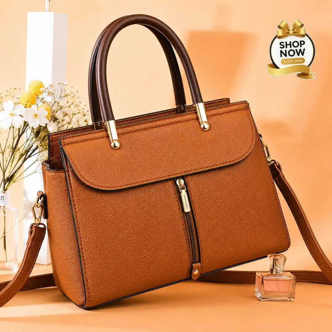 Women's Rexine Textured Hand Bag – Black Top Handle | COD Pakistan